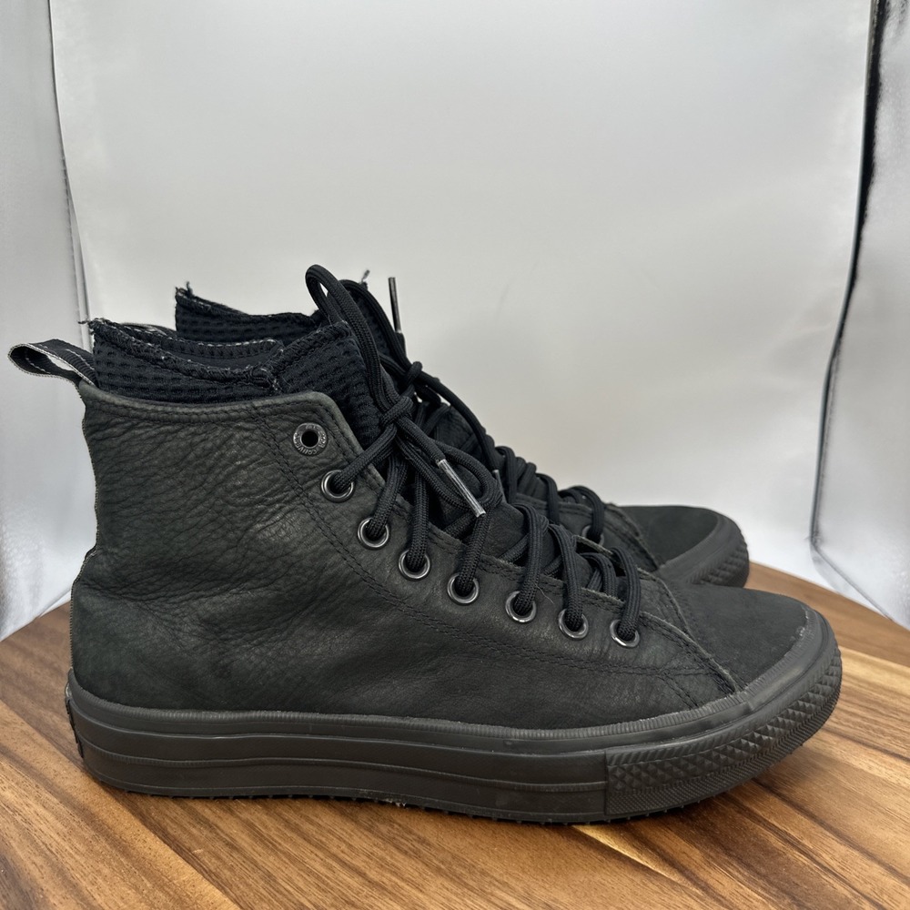 Converse Chuck Taylor‎ All Star Waterproof Hi Shoes Triple Black Women's 9.5